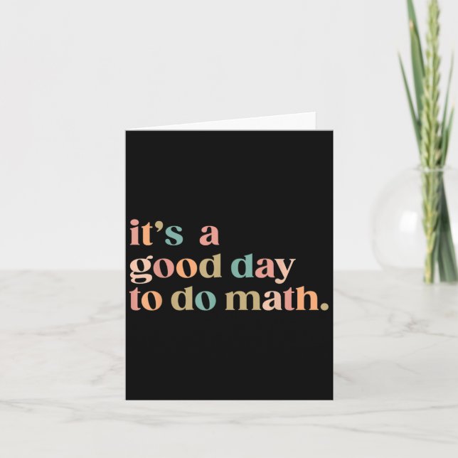 Cartão É Um Bom Dia Para Fazer Matemática De Volta Ao Pro (Frente)