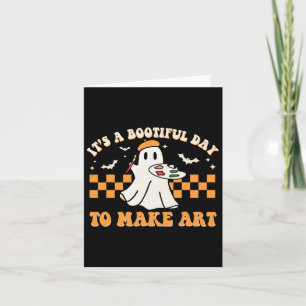 Cartão É Um Dia Bootoso Para Fazer Arte De Halloween