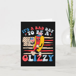 Cartão É Um Dia Mau Ser Um Glizzy Engraçado 4 De Julho Qu
