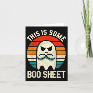 Cartão É Um Fantasma De Boo Folha Retro Halloween Para Ho