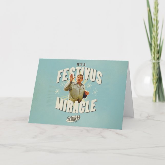 Cartão É um Milagre do Festivus (Frente)