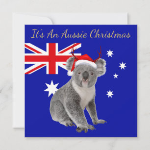 Cartão É um Natal Aussie com um Koala