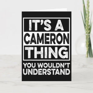 Cartão É uma coisa de Cameron que você não entenderia Chr