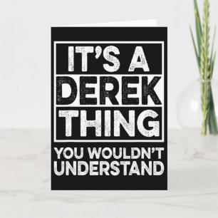 Cartão É Uma Coisa de Derek Que Você Não Entenderia Derek