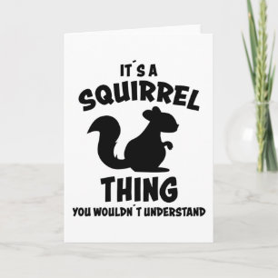 Cartão É Uma Design Silhueta De Esquilo Dizendo Presente