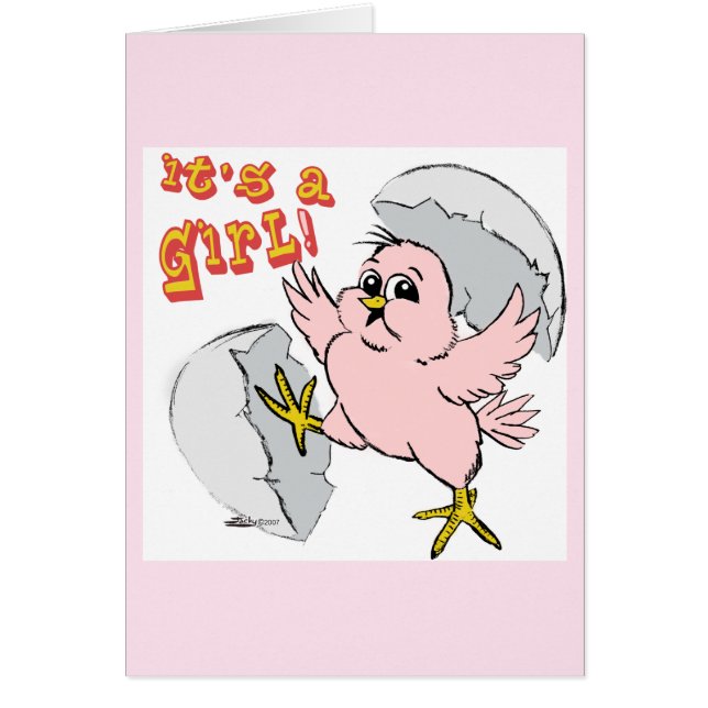 Cartão É uma garota! (Frente)