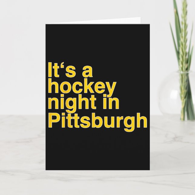 Cartão É uma noite de hóquei em Pittsburgh  (Frente)