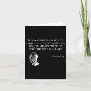 Cartão É Uma Vergonha Para Um Homem Cultivar O Velho Sócr