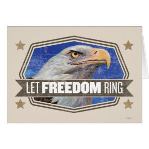 Cartão Eagle-Deixe o anel da liberdade