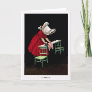 Cartão Early 1900s Tuesday Sunbonnet Sue Greeting Card