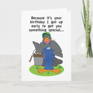 Cartão Early Bird Humorous Birthday Card
