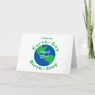 Cartão Earth Day Birthday
