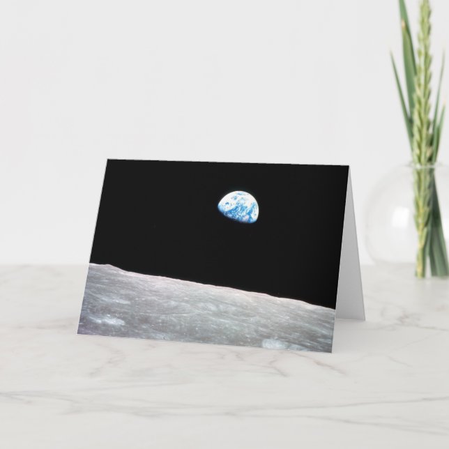 Cartão Earthrise - a perspectiva lunar (Frente)