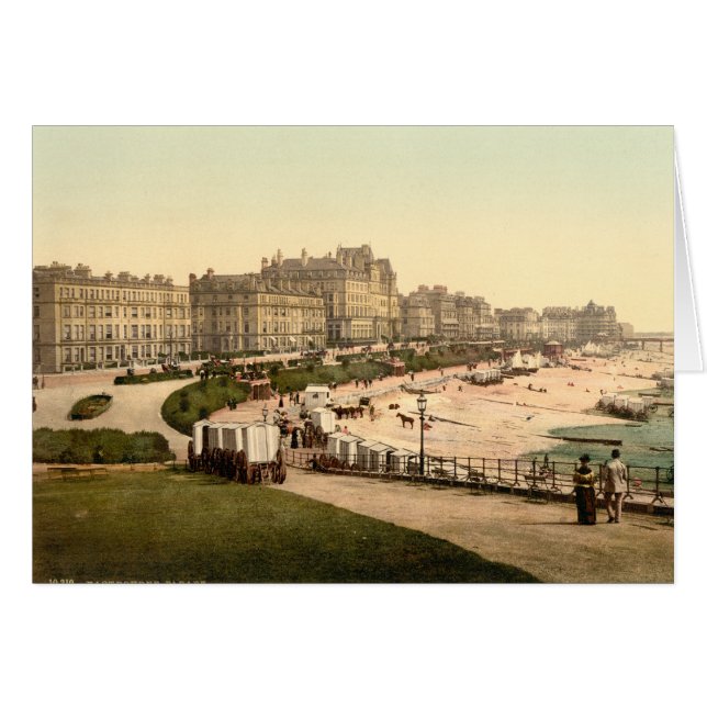 Cartão Eastbourne Parade, Sussex, Inglaterra (Frente Horizontal)