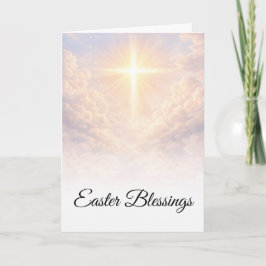 Cartão Easter Blessings Christian Cross Sunrise Greeting 