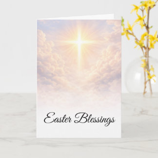 Cartão Easter Blessings Christian Cross Sunrise Greeting 