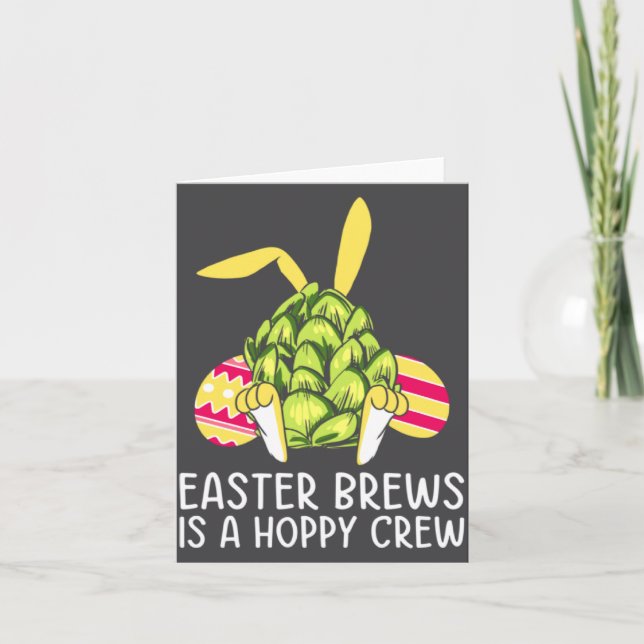 Cartão Easter Bunny Beer Drinking Rabbit Illustration (Frente)
