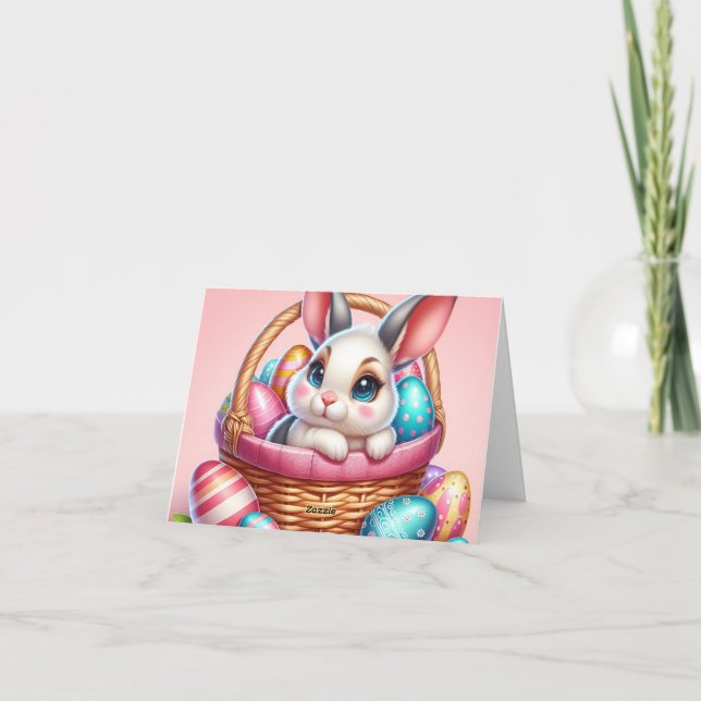 Cartão Easter bunny chocolate egg (Verso)