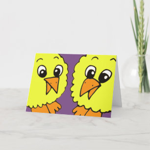 Cartão Easter Chicks Cartoon