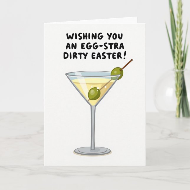 Cartão Easter Cocktail Wish Card (Frente)