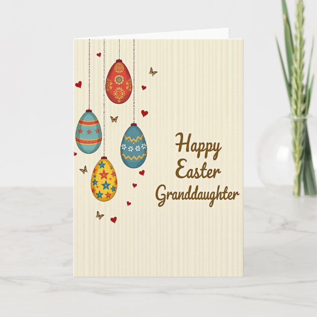 Cartão Easter Joy Granddaughter Card (Frente)