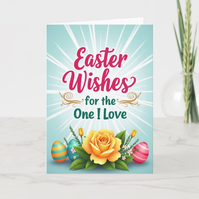 Cartão Easter Wishes Love Card (Frente)