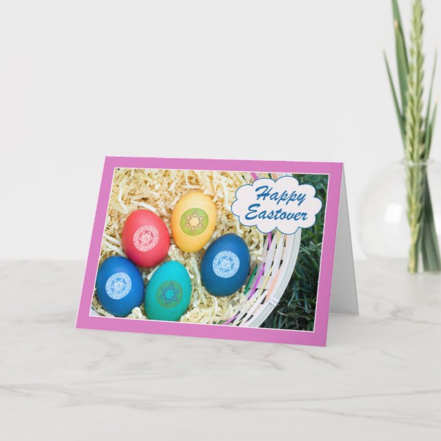 Cartão Eastover Ovos de Passagem Interreligiosa de Páscoa (Frente)