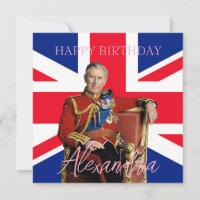 Easy Custom Name King Charles III Bandeira britâni