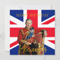 Easy Custom Name King Charles III Bandeira britâni