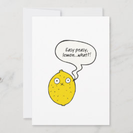 Cartão Easy Peasy Lemon What?! Greeting Card
