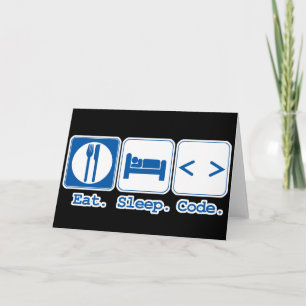 Cartão eat sleep code (html)