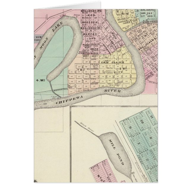 Cartão Eau Claire e Medford (Frente)