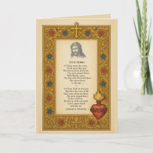 Cartão Ecce Homo Dobrou o Sagrado Cartaz Coração Sagrado