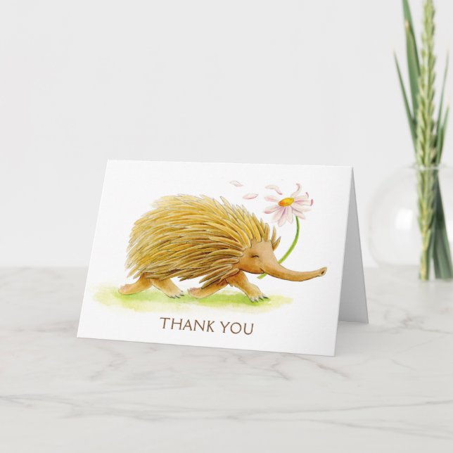 Cartão echidna whimsy para animais (Frente)
