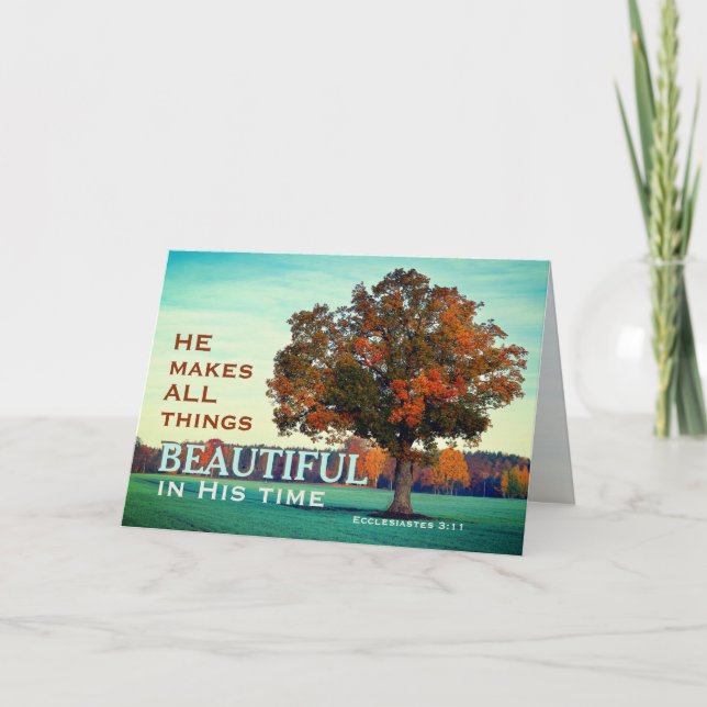 Cartão Eclesístes 3:11 Tudo Bela em Seu Tempo (Frente)
