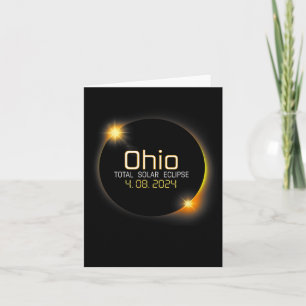 Cartão Eclipse 2024 Shirt State Ohio Total Solar Eclipse