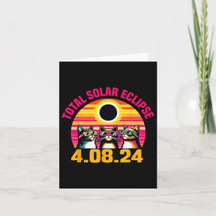 Cartão Eclipse 2024 Total Eclipse 8 de abril de 2024 Cat