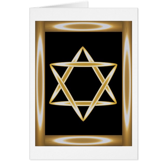 Cartão Eclipse judaico da estrela (Frente)