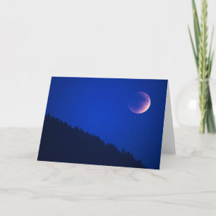 Cartão Eclipse Lunar Sobre Floresta   Zug, Suiça