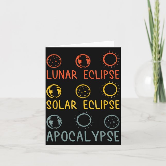 Cartão Eclipse Lunar Solar Apocalipse Desenho Celestial (Frente)
