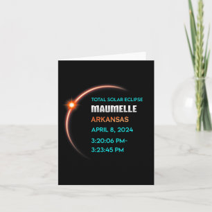Cartão Eclipse Maumelle Arkansas Total Solar Eclipse 2024