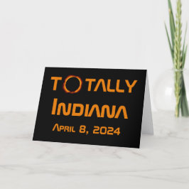 Cartão Eclipse Solar 2024 de Indiana Total