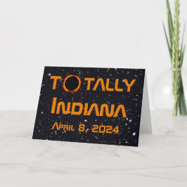 Cartão Eclipse Solar 2024 de Indiana Total