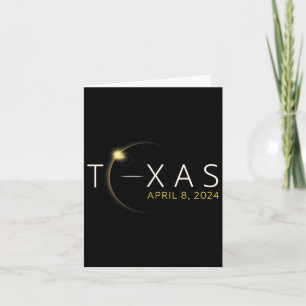 Cartão Eclipse Solar 2024 Estado do Texas Total Eclipse S