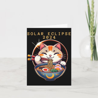 Cartão Eclipse Solar 8 de Abril de 2024 Astronomia Gato K