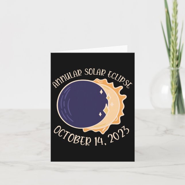 Cartão Eclipse Solar Annular Out 14 (Frente)