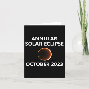 Cartão Eclipse Solar Annular outubro 14 Out 14