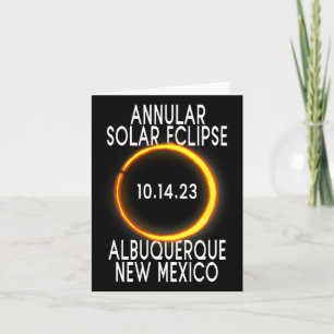 Cartão Eclipse Solar Annular T - Albuquerque Novo México