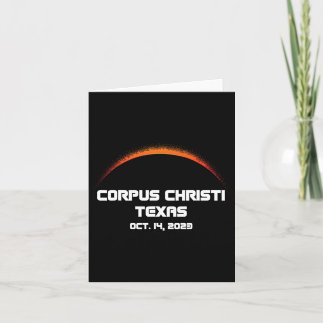 Cartão Eclipse Solar Anular S Corpus Christi Queda (Frente)