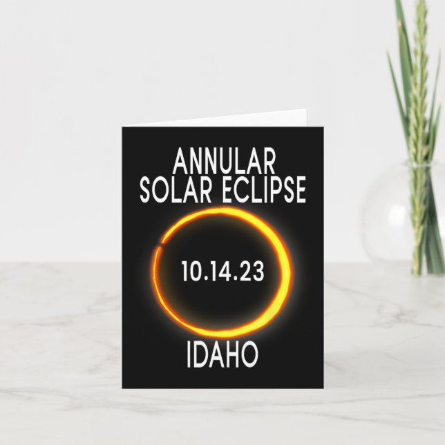 Cartão Eclipse Solar Anular T - Idaho (Frente)